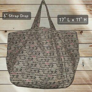 You've Got to Be KITTEN Me -Tote Bag - Gray - Cat Kitten All-Over Pattern